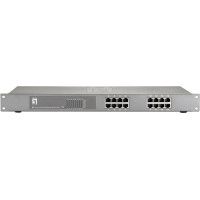 Level One LevelOne Switch 16x FE FEP-1612W380         19" 380W 16xPoE+