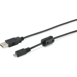 Equip 128551 USB kabelis USB 2.0 1,8 m USB A Micro-USB B Melns