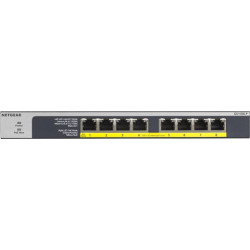 Netgear GS108LP Nepārvaldīts Gigabit Ethernet (10/100/1000) Power over Ethernet (PoE) 1U Melns, Pelēks