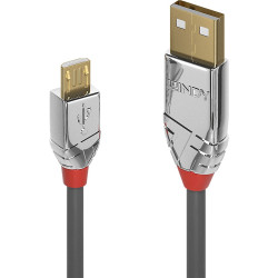 Lindy 0.5m  USB 2.0 Type A to Micro-B Cable, Cromo Line