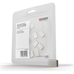 Lindy USB Typ C Port Schloss orange 10 Stück