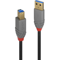 Lindy 2m USB 3.2 Type A to B Cable, 5Gbps, Anthra Line