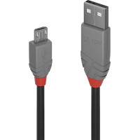 Lindy 5m USB 2.0 Type A to Micro-B Cable, Anthra Line