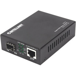 Intellinet Gigabit PoE + Medienkonverter RJ45 SFP 120km