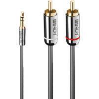 Lindy 2m 3.5mm to Phono Audio Cable, Cromo Line