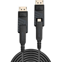 Lindy 70m Fibre Optic Hybrid Mini DisplayPort 1.4 Cable with Detachable DP Connectors
