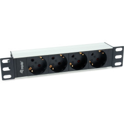 Equip Steckdosenleiste 10"(1HE)4fach Schuko.CEE 1,8m.Kabl.si