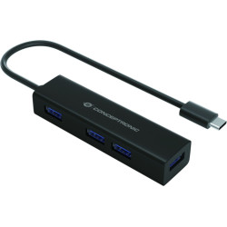 Conceptronic USB-Hub 4-Port 3.1/C->4x3.0       o.Netzteil sw