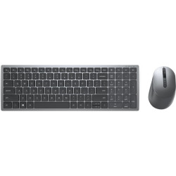 Dell KM7120W tastatūra Pele iekļauta Birojs RF bezvadu sakari + Bluetooth QWERTZ Vācu Pelēks, Titāns