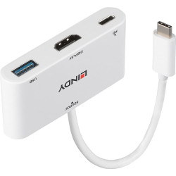 Lindy USB 3.2 Type C to HDMI Converter with USB Type A port and Power Delivery