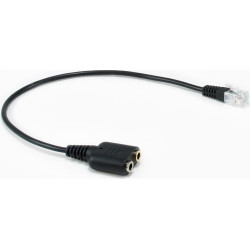 Equip Telefonkabel RJ9 auf 2x 3.5mm Klinke für Headset 25cm