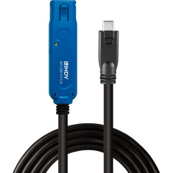 Lindy 43381 USB kabelis USB 3.2 Gen 1 (3.1 Gen 1) 8 m USB C USB A Melns, Zils