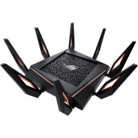 Asus GT-AX11000 bezvadu rūteris Tīkls Gigabit Ethernet Trīskāršā frekvenču josla (2.4 GHz / 5 GHz) Melns