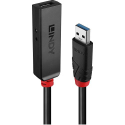Lindy 43401 interfeisa centrmezgls USB 3.2 Gen 1 (3.1 Gen 1) Type-C 5000 Mbit/s Melns