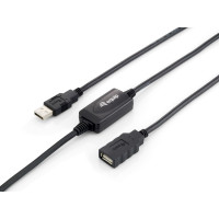 Equip 133310 USB kabelis USB 2.0 10 m USB A Melns