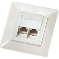 RJ45 rozete, kat.5e, 2x, balta, UTP, Roline