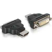 Delock Adapter HDMI male to DVI 24+1 pin female with LED