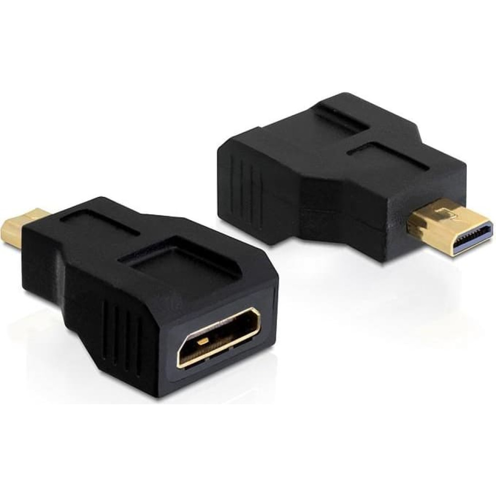 Delock Adapter High Speed HDMI with Ethernet – mini C female > micro D male