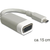 Adapteris HDMI-microD M > VGA F, 15cm, balts, Delock