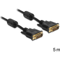 Delock Cable DVI 24+1 male > DVI 24+1 male 5 m black