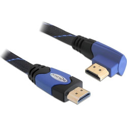 Delock Cable High Speed HDMI with Ethernet – HDMI A male > HDMI A male angled 4K 5 m