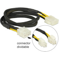 Delock Extension Cable Power 8 pin EPS male (2 x 4 pin) > 8 pin female 44 cm