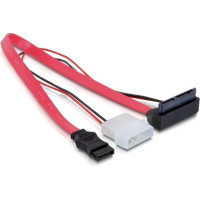 Delock Cable Micro SATA male > 2 pin power 5 V / 3,3 V + SATA 7 pin 30 cm upwards angled