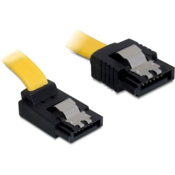 Delock SATA 6 Gb/s Cable straight to upwards angled 50 cm yellow