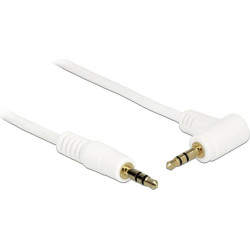 Delock Stereo Jack Cable 3.5 mm 3 pin male > male angled 2 m white