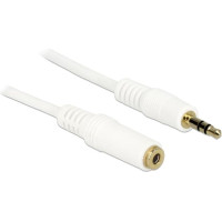 Delock Stereo Jack Extension Cable 3.5 mm 3 pin male > female 2 m white