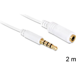 Delock Extension Cable Audio Stereo Jack 3.5 mm male / female 4 pin 2 m