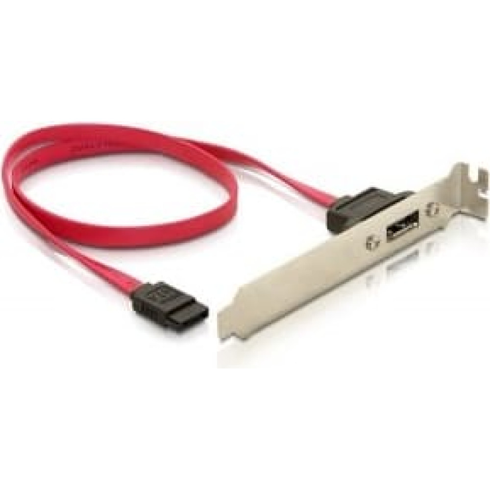 Slotbracket 1x internal SATA to 1x eSATA external, 0.5m