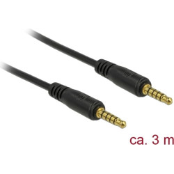 Delock Stereo Jack Cable 3.5 mm 5 pin male to male 3 m black