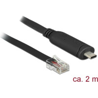 Delock Adapter USB 2.0 Type-C™ male > 1 x Serial RS-232 RJ45 male 2.0 m black