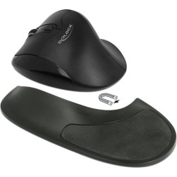Delock Ergonomic optical 5-button mouse 2.4 GHz wireless with Wrist Rest - left handers
