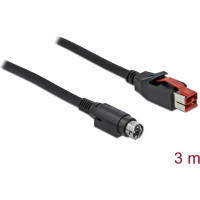 Delock PoweredUSB cable male 24 V to Mini-DIN 3 pin male 3 m for POS printers and terminals