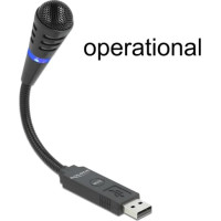 Delock USB Microphone with Gooseneck and Mute Button