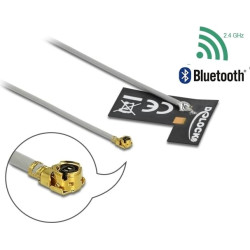 Delock WLAN 802.11 b/g/n Antenna MHF® I plug 2 dBi 1.13 10 cm FPC internal self-adhesive