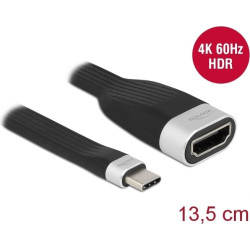 Delock FPC Flat Ribbon Cable USB Type-C™ to HDMI (DP Alt Mode) 4K 60 Hz 13.5 cm