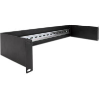 Delock 19″ DIN rail Panel 2U black