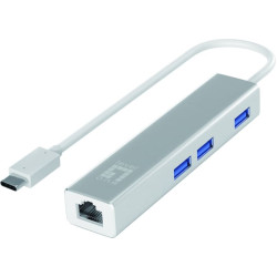 Level One LevelOne Adapter USB-C -> RJ45 10/100/1000,3xUSB3.0 0,15m si