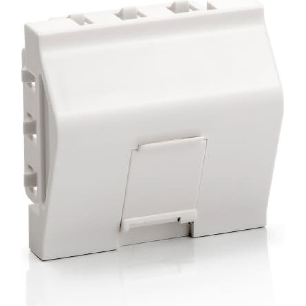 Equip Unterputzdose Einsatz French 1 Keystone  45x45 RAL9010 Polybeutel