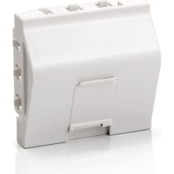 Equip Unterputzdose Einsatz French 1 Keystone  45x45 RAL9010 Polybeutel