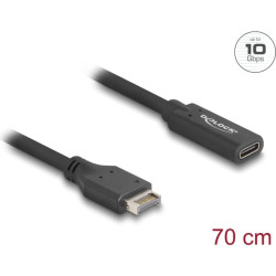 Delock USB 10 Gbps Cable Type-E Key A 20 pin male to USB Type-C™ female 70 cm