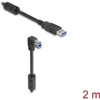 Delock USB 5 Gbps Cable Type-A male to Type-B male 90° downwards angled 2 m