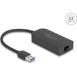Delock USB Type-A Network Adapter 2.5 Gigabit LAN 1 x RJ45 ASIX
