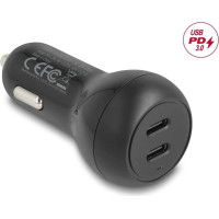 Delock Car Charger 2 x USB Type-C™ PD 3.0 with 40 W