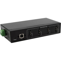 Exsys EX-11214HMVS 4 Port USB 2.0 Metall HUB mit Netzteil 5V/2A Genesys Chipset