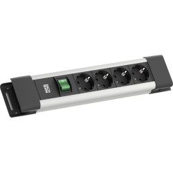 Bachmann CONNECTUS 4xCEE7/3, 1xSchalter 2,0m CEE7/7 Grau