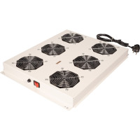 Roline 19" roof fan unit with 6 fans, ON/OFF for server rack grey